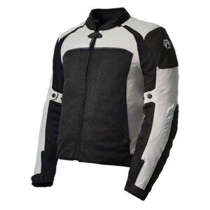 Reax Men's Black Silver Alta Mesh Armor‎ Protective Motorcycle Riding Jacket M
